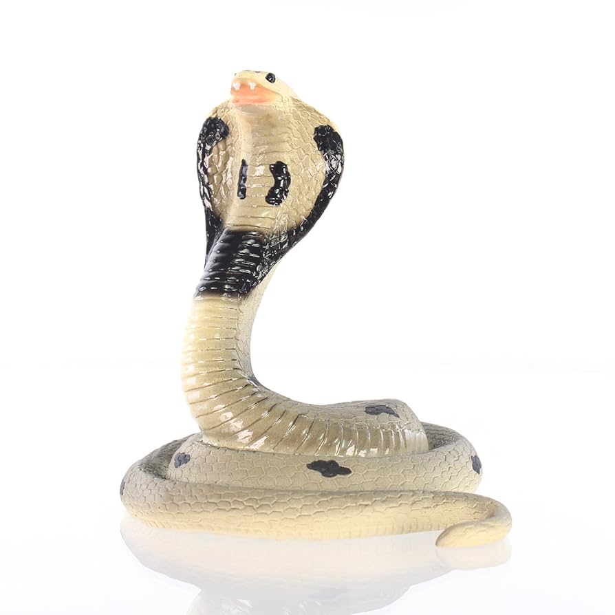 金属製コブラと蛇の彫刻 蛇コブラ彫刻 3Dメタルパズル メカニカルパンク組み立てモデル